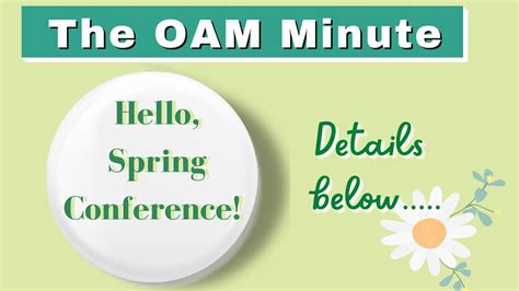 oam spring conference 2023